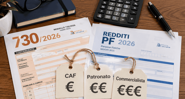Costi del 730 e del Modello Redditi dal CAF o commercialista