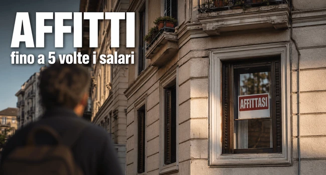 Affitti aumentati piu dei salari