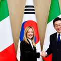 Giorgia Meloni e Lee Jae-Myung