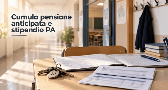 Cumulo pensione anticipata PA e lavoro Scuola