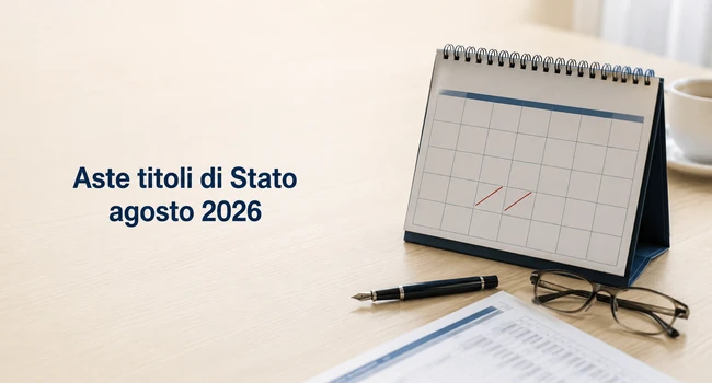 Asta titoli Stato agosto 2026