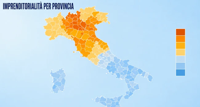 Mappa imprenditoria per Provincia