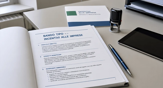 Modello Bando tipo per incentivi imprese