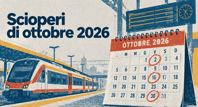 Calendario scioperi ottobre 2026