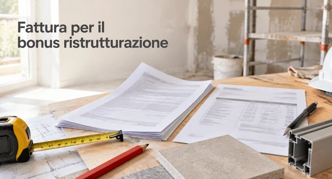 Fattura per il bonus ristrutturazione