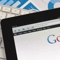 Ipad close-up showing Google