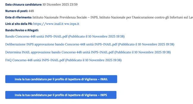 Concorso INPS - INAIL