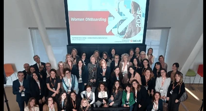 women on boarding