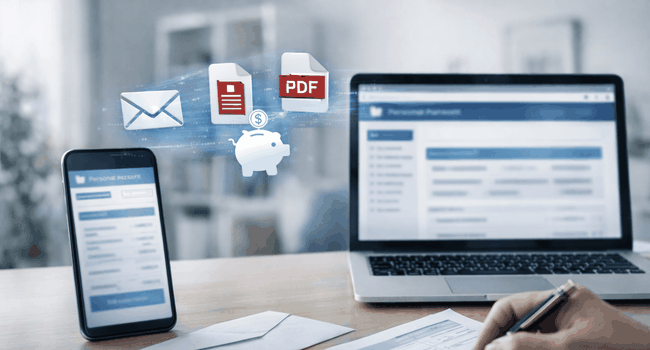 Cedolino pensione INPS via email e app mobile