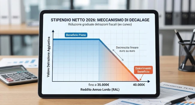 stipendio netto 2026
