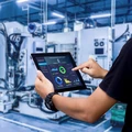 Smart industry control concept.