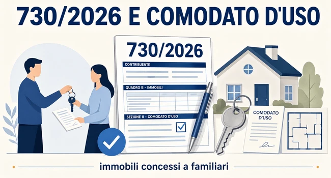 Comodato nel 730
