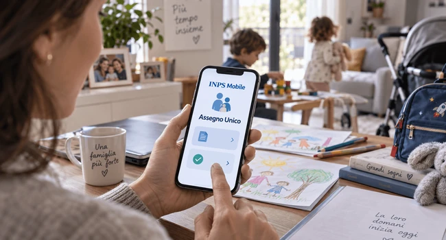Assegno Unico su App INPS