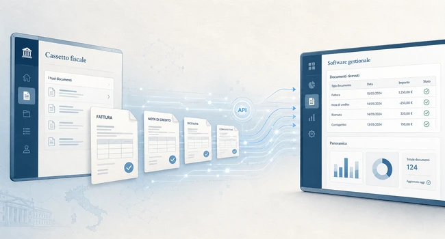 Cassetto fiscale AdE interoperabile con i software gestionali