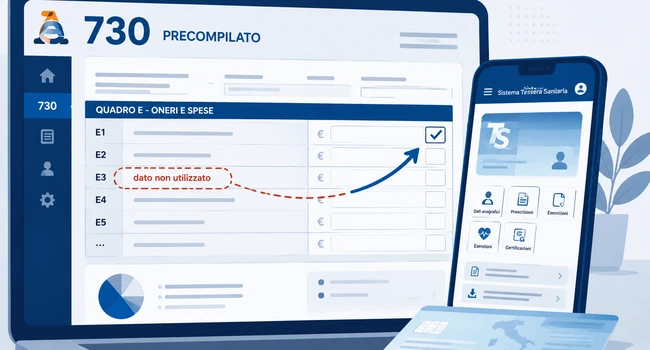 Dati non utilizzati nel prospetto 730 precompilato
