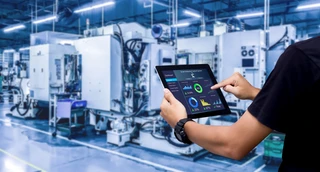 Smart industry control concept.