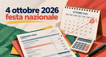 Festività nazionale 4 ottobre in busta paga