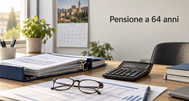 Pensione a 64 anni nel sistema misto
