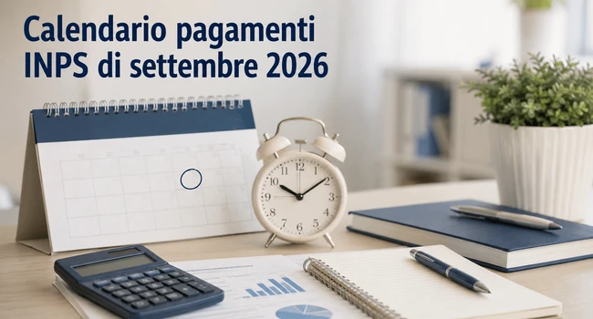 Calendario pagamenti INPS settembre 2026