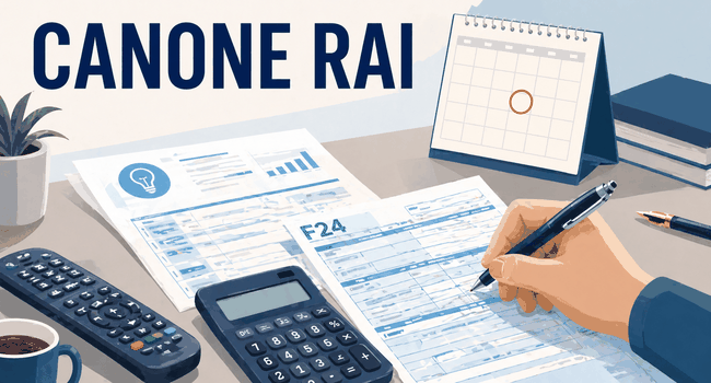 canone rai con f24