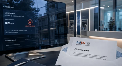 Blocco conto corrente pignoramento riscossione