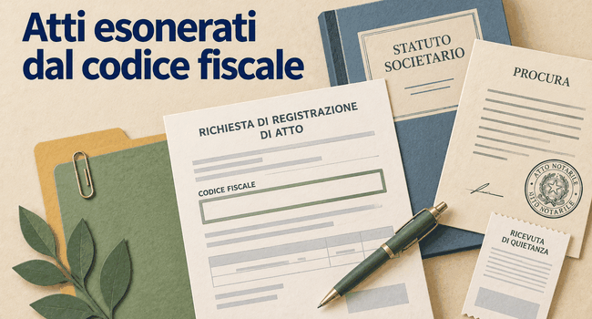Atti senza codice fiscale