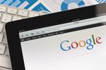 Ipad close-up showing Google