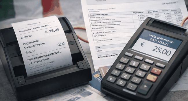 Fattura alternativa a scontrino: POS collegato a RT?